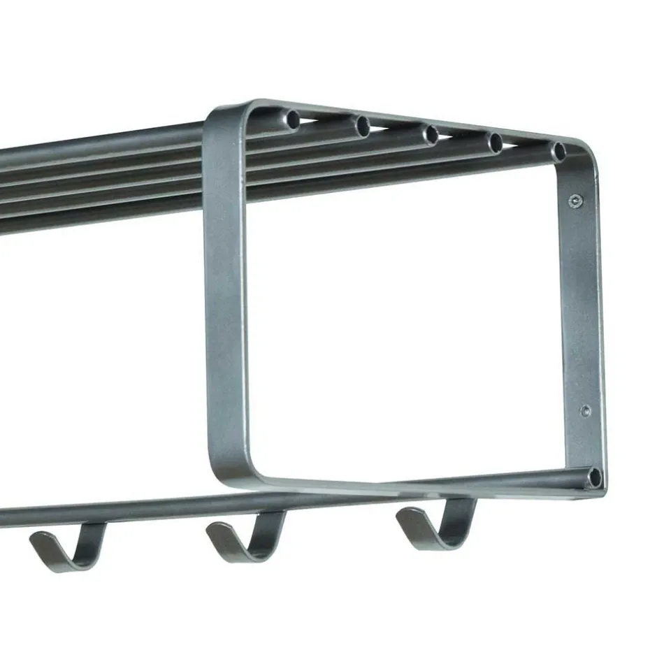 Nickelfarbene Hängegarderobe aus Stahl - Mazurra^Wohnen Sale