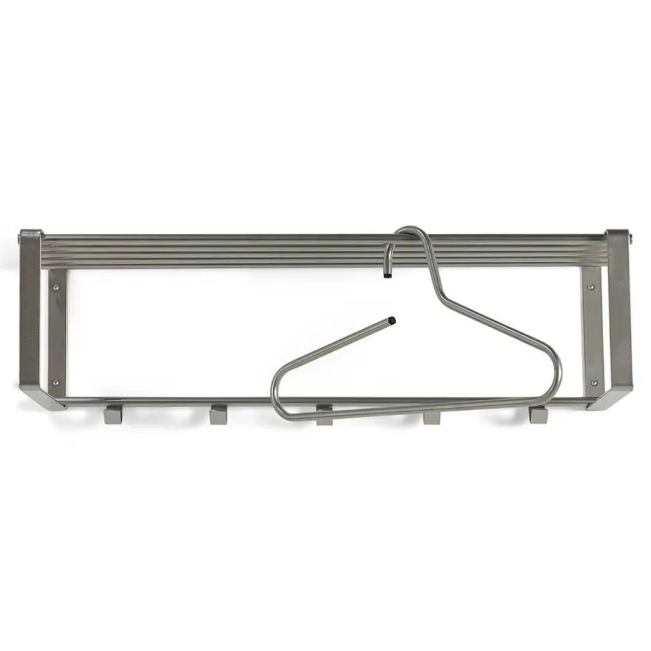 Nickelfarbene Hängegarderobe aus Stahl - Mazurra^Wohnen Sale