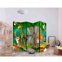 Niedlicher Kinder Paravent Dschungeltiere - Adatto^Wohnen New