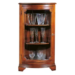 Wohnen Niedrige Vitrine für die Ecke in Nussbaum - Yawira