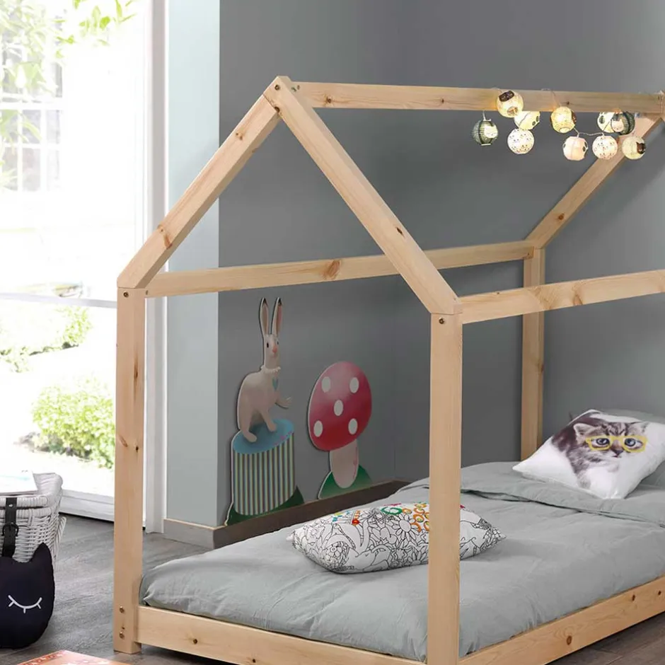 Niedriges Haus Kinderbett in 90x200 - Durango^Wohnen Best