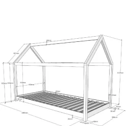 Niedriges Kinderbett im Hausdesign - Racing^Wohnen Clearance