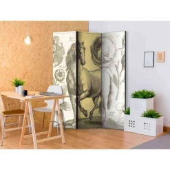 Nostalgie Paravent Pferd & Blumen - Ilea^Wohnen Discount