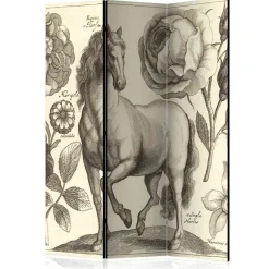 Nostalgie Paravent Pferd & Blumen - Ilea^Wohnen Discount