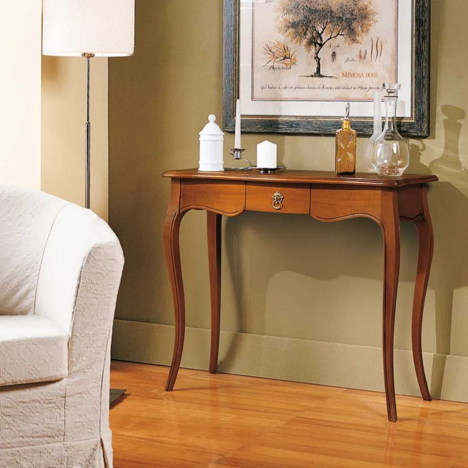 Nussbaum Furnier Konsolentisch Lurna klassisch^Wohnen Outlet