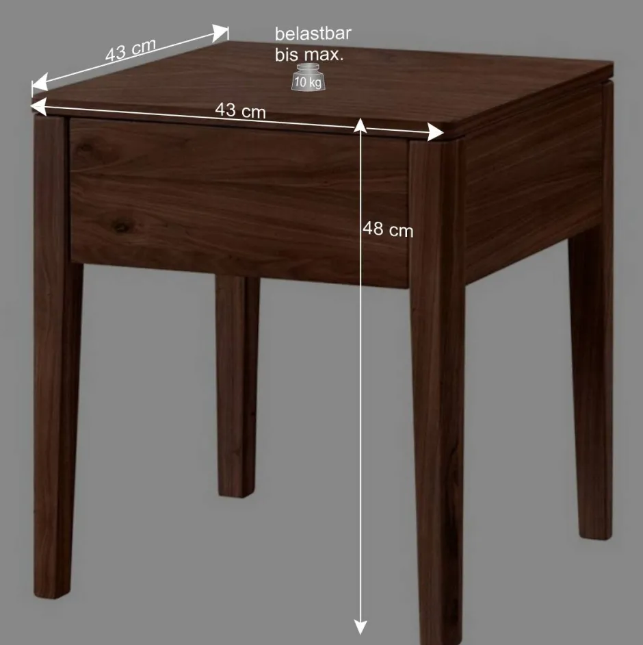 Nussbaum Holzbett für zwei Personen - Lerchona^Wohnen Clearance