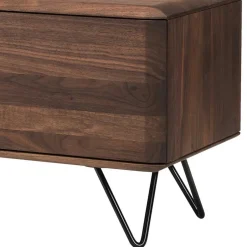 Wohnen Nussbaum TV Schrank mit Metallbeinen - Rivossa