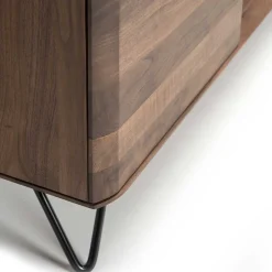 Wohnen Nussbaum TV Schrank mit Metallbeinen - Rivossa