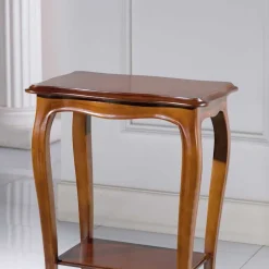 Nussbaumfarbener Beistelltisch Luvretto im Design Italienisch^Wohnen