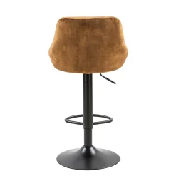 Wohnen Ockerfarbene Barstühle mit Rauten-Steppung - Campitello (2er Set)