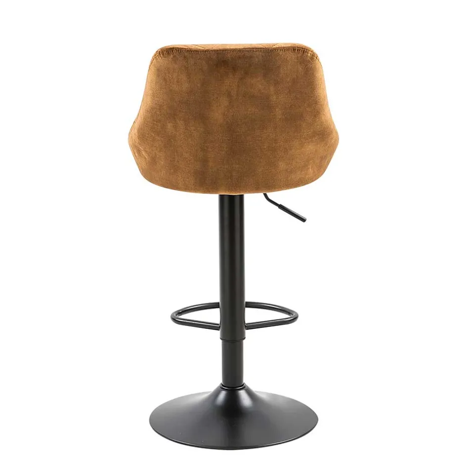 Wohnen Ockerfarbene Barstühle mit Rauten-Steppung - Campitello (2er Set)