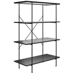 Wohnen Offenes Regal mit Rillenstruktur Glas Boden - Pluggia