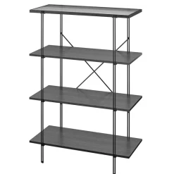 Wohnen Offenes Regal mit Rillenstruktur Glas Boden - Pluggia