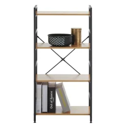 Offenes Standregal in Wildeiche und Schwarz - Lacuva^Wohnen Discount