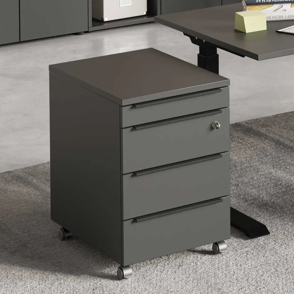 Office Rollcontainer in Dunkelgrau - Tila^Wohnen Hot