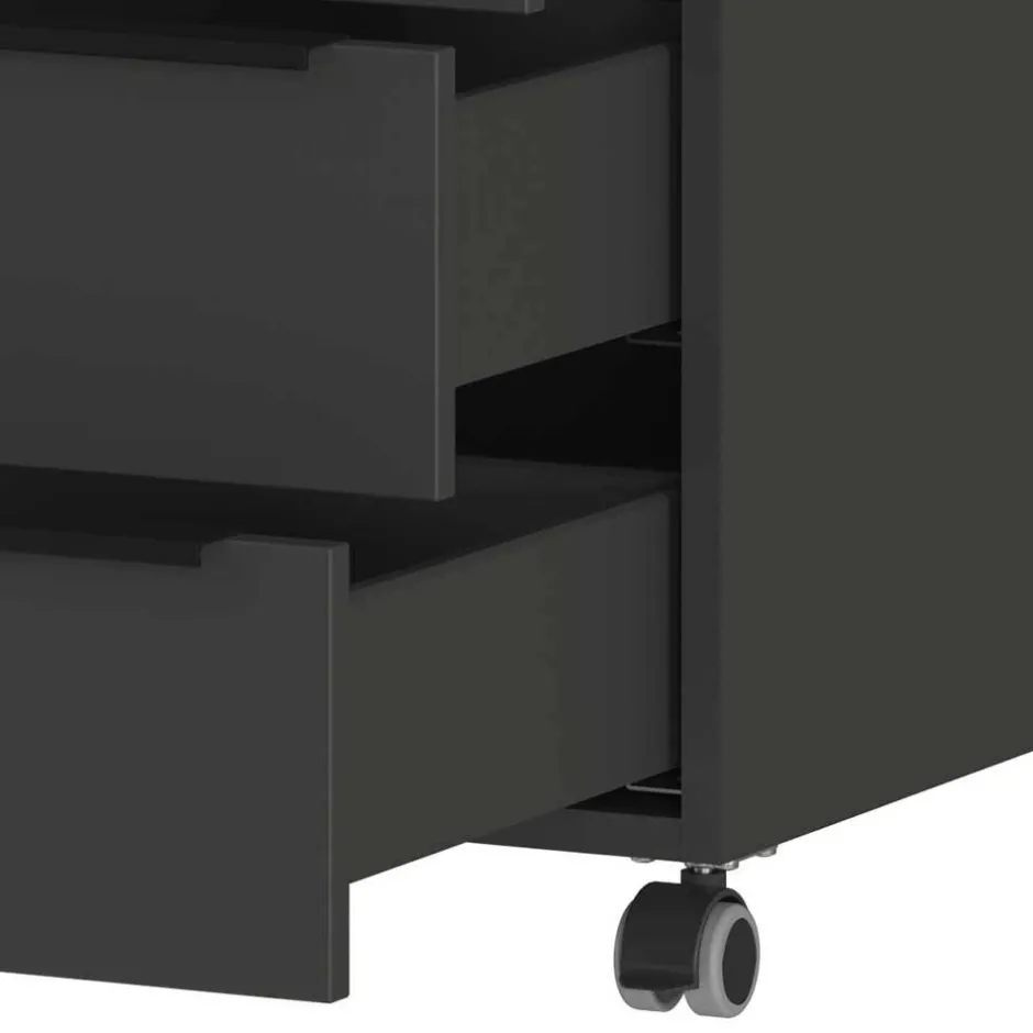 Office Rollcontainer in Dunkelgrau - Tila^Wohnen Hot