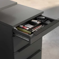 Office Rollcontainer in Dunkelgrau - Tila^Wohnen Hot