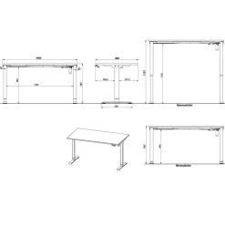 Wohnen Office Set mit Schreibtisch - Oventa (zweiteilig)