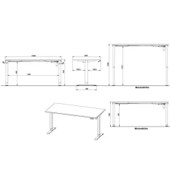 Wohnen Office Set mit Schreibtisch - Oventa (zweiteilig)