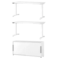 Wohnen Office Tische & Schrank in Weiß - Sparkle (dreiteilig)
