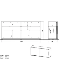 Wohnen Office Tische & Schrank in Weiß - Sparkle (dreiteilig)