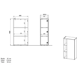 Officetisch und Schränke Set - Casai (dreiteilig)^Wohnen Outlet