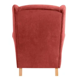 Wohnen Ohrenbackensessel aus Velours in Terracotta - Zadella