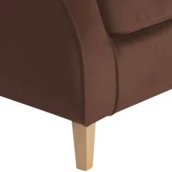 Wohnen Ohrenbackensessel in Braun und Buche Natur - Revelinda