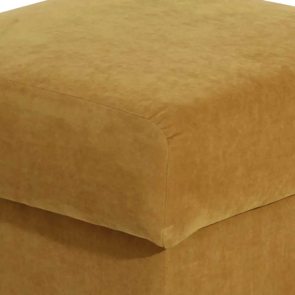 Ohrenbackensessel in Gelb Velours - Acigne^Wohnen Sale