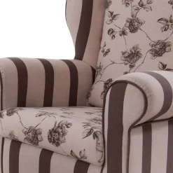 Wohnen Ohrenbackensessel Prisma in Braun Beige