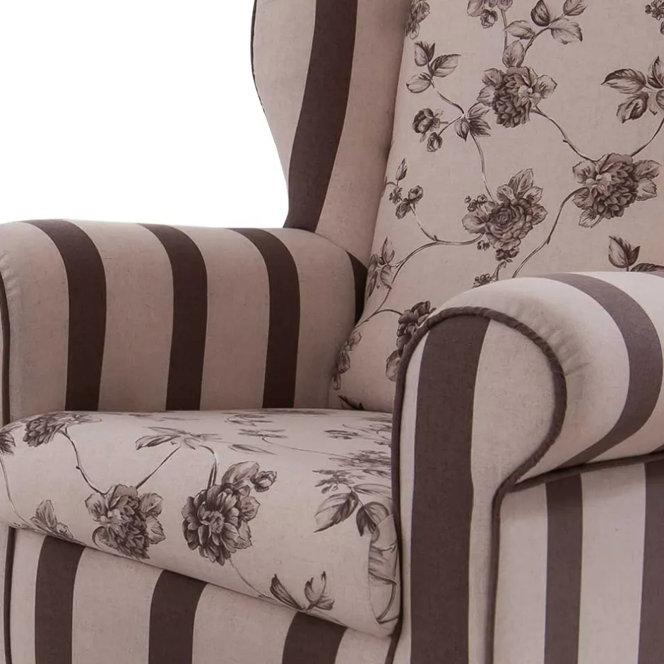 Wohnen Ohrenbackensessel Prisma in Braun Beige