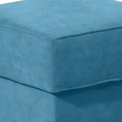 Ohrensessel aus Velours in Petrol - Edna^Wohnen Online