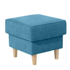 Ohrensessel aus Velours in Petrol - Edna^Wohnen Online