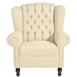 Ohrensessel in Beige und Nussbaum - Fakt^Wohnen Hot