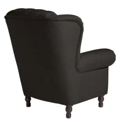 Wohnen Ohrensessel in Dunkelbraun Stoffbezug - Oase