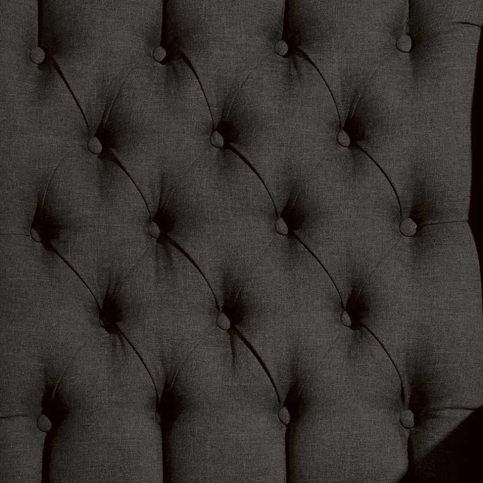 Wohnen Ohrensessel in Dunkelbraun Stoffbezug - Oase