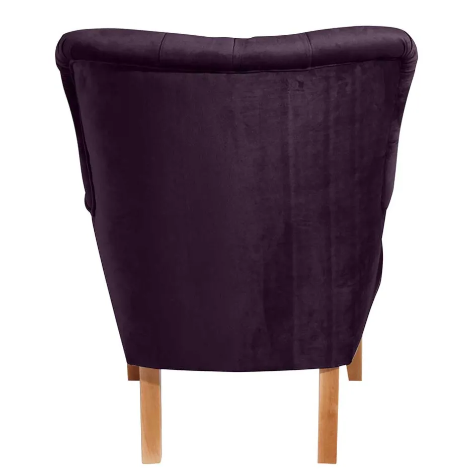 Wohnen Ohrensessel in Dunkellila Samtvelours - Nordico