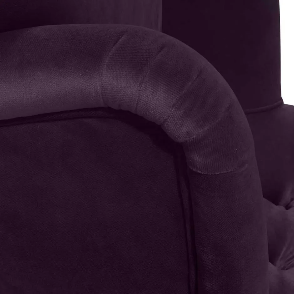Wohnen Ohrensessel in Dunkellila Samtvelours - Nordico