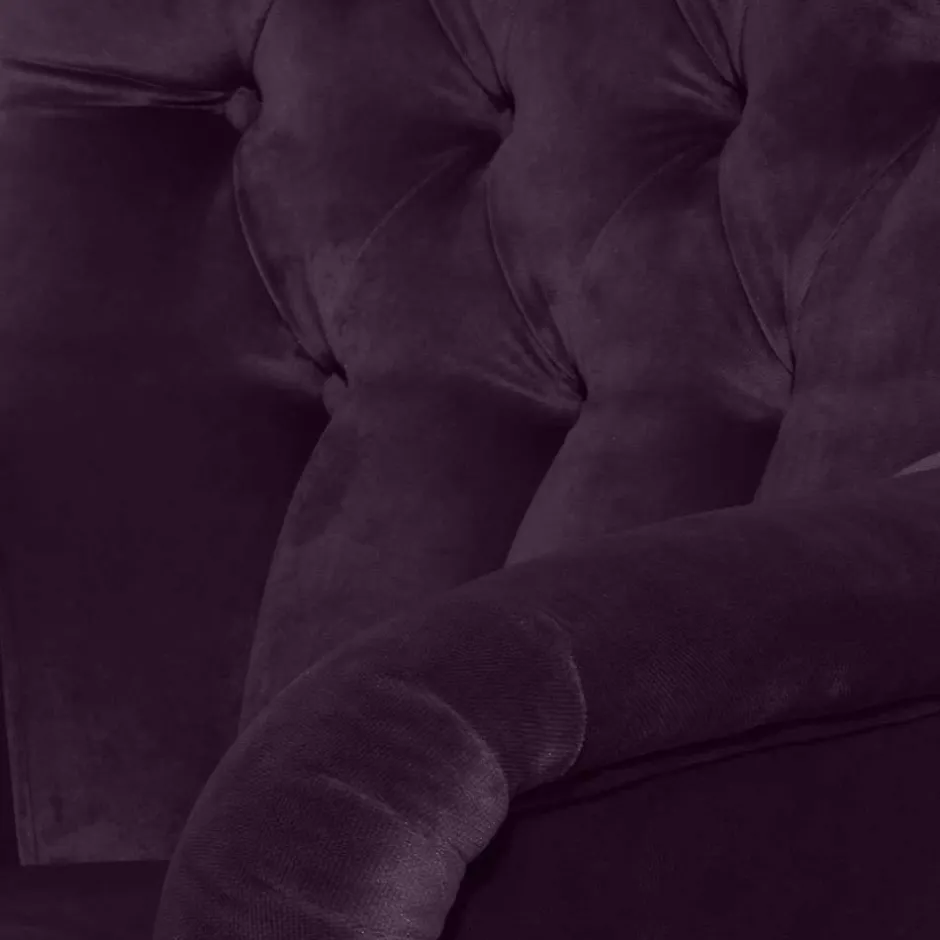 Wohnen Ohrensessel in Dunkellila Samtvelours - Nordico