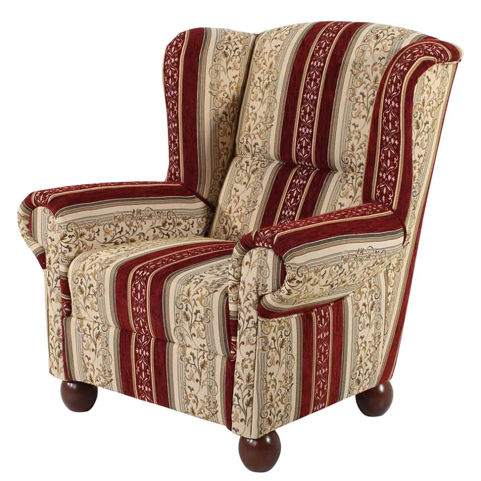 Wohnen Ohrensessel mit Streifen und Ornamenten - Basento