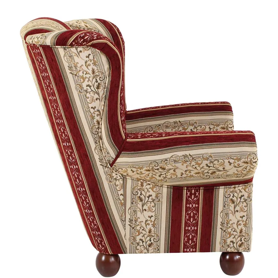 Wohnen Ohrensessel mit Streifen und Ornamenten - Basento