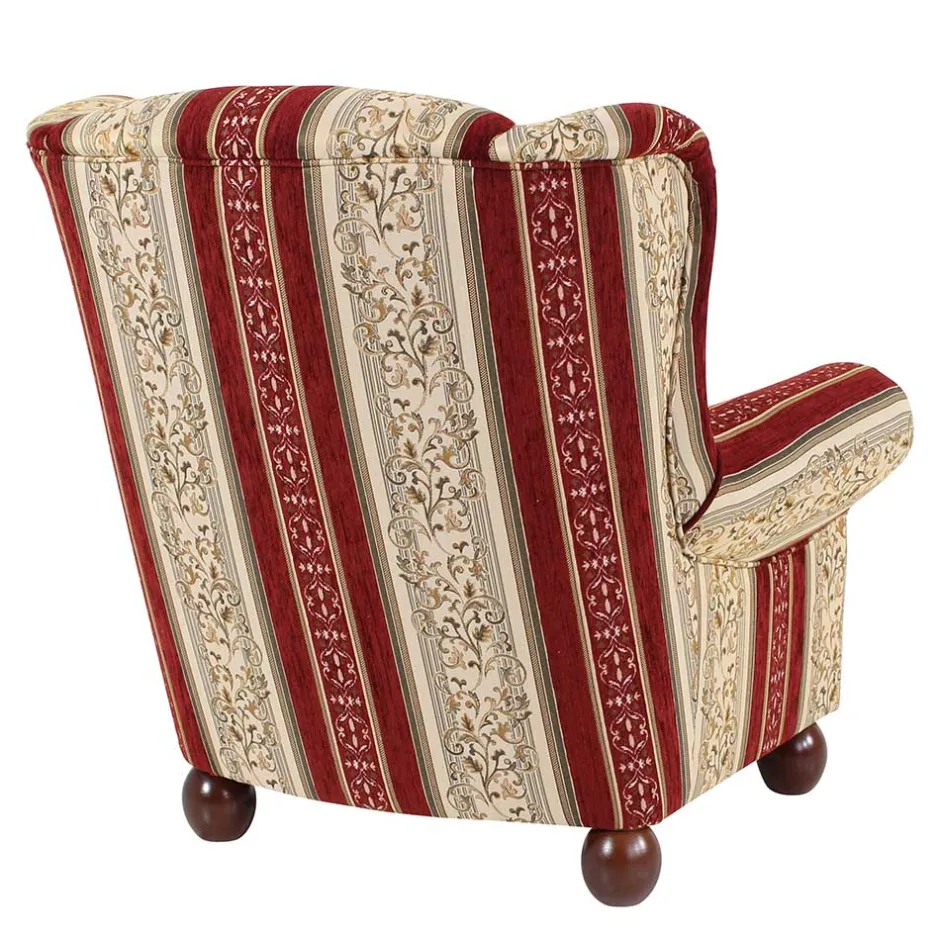 Wohnen Ohrensessel mit Streifen und Ornamenten - Basento