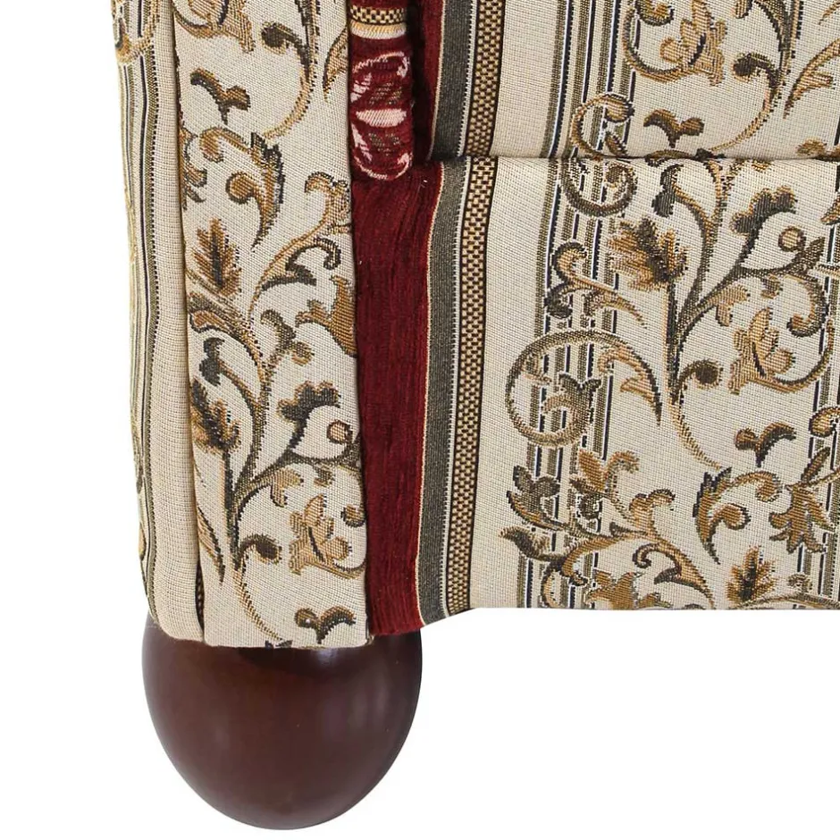 Wohnen Ohrensessel mit Streifen und Ornamenten - Basento