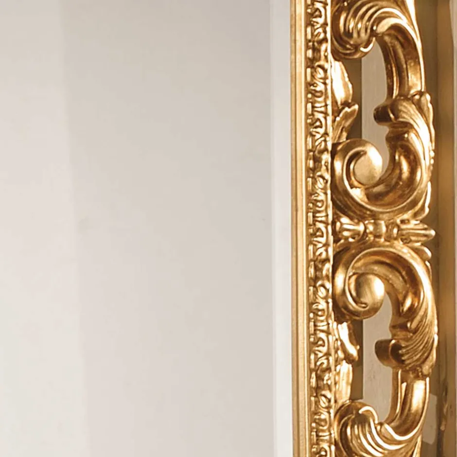 Oppulenter Wandspiegel in Gold Holzrahmen - Carlenna I^Wohnen New