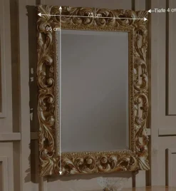 Oppulenter Wandspiegel in Gold Holzrahmen - Carlenna I^Wohnen New