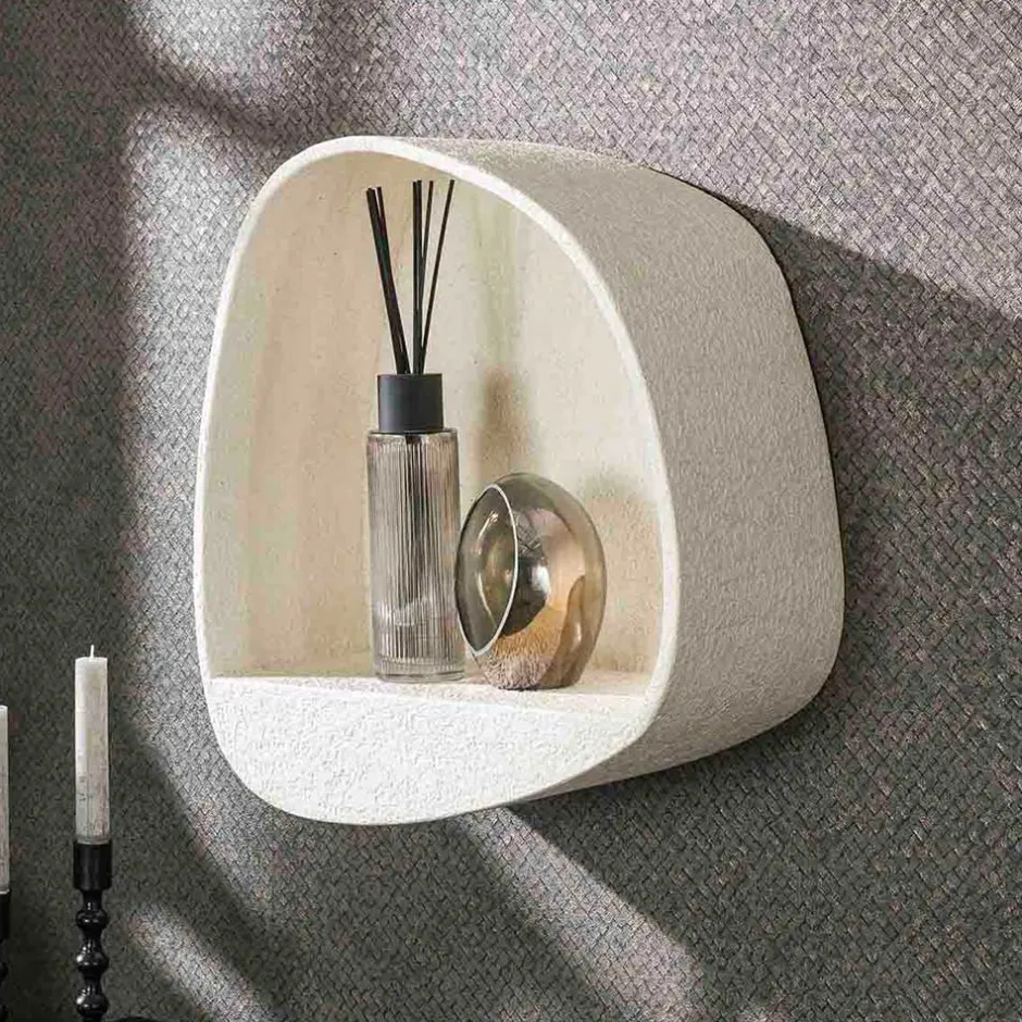 Organisches Hängeregal aus Marmorkomposit - Mayo^Wohnen