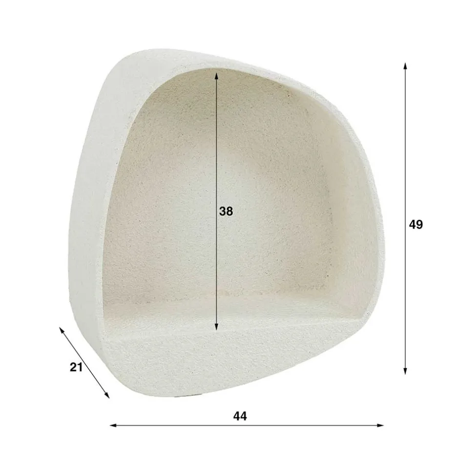 Organisches Hängeregal aus Marmorkomposit - Mayo^Wohnen