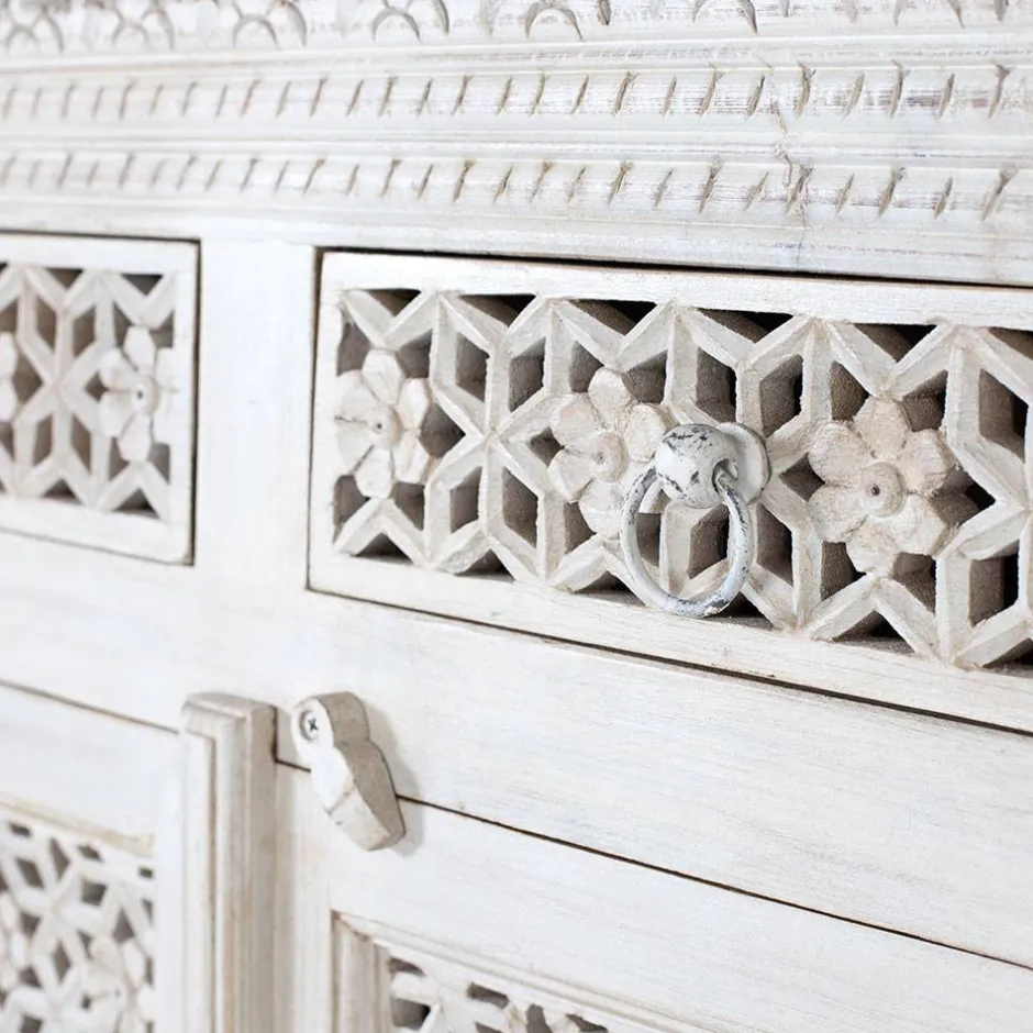Orient Style Sideboard aus Mangoholz White Wash - Capo^Wohnen Discount