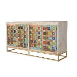 Oriental Design Sideboard mit bunten Keramik Kacheln - Jula^Wohnen Clearance
