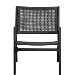 Wohnen Outdoor Armlehnenstuhl in Schwarz - Fiela (2er Set)